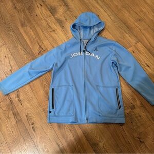 Jordan Light Blue Hoodie with Black Drawstrings